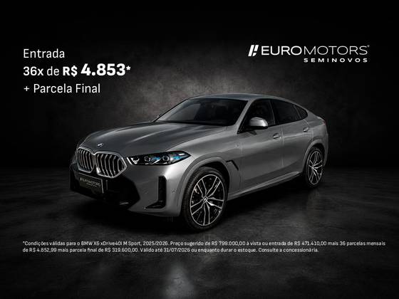 BMW X6 3.0 TWINPOWER GASOLINA XDRIVE40I M SPORT AUTOMÁTICO